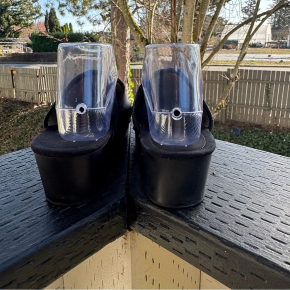 Lands End Canvas 1963 Women’s Black‎ Faux Leather Slip On Loafers Size 8 - Picture 5 of 9